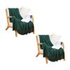Diamond Pattern Knitted Throw Blanket Warm Cozy Woven Cover Couch Bed Sofa Home Decor with Tassels