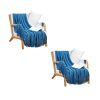 Diamond Pattern Knitted Throw Blanket Warm Cozy Woven Cover Couch Bed Sofa Home Decor with Tassels