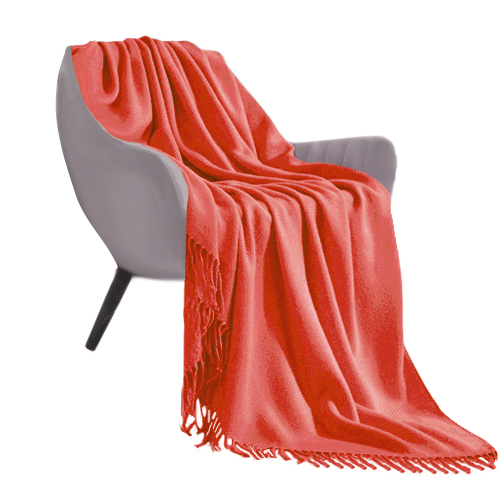 Acrylic Knitted Throw Blanket Solid Fringed Warm Cozy Woven Cover Couch Bed Sofa Home Decor