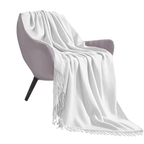 Acrylic Knitted Throw Blanket Solid Fringed Warm Cozy Woven Cover Couch Bed Sofa Home Decor