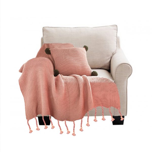 Tassel Fringe Knitting Blanket Warm Cozy Woven Cover Couch Bed Sofa Home Decor