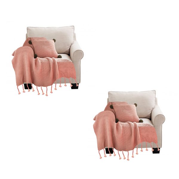Tassel Fringe Knitting Blanket Warm Cozy Woven Cover Couch Bed Sofa Home Decor