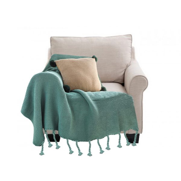 Tassel Fringe Knitting Blanket Warm Cozy Woven Cover Couch Bed Sofa Home Decor