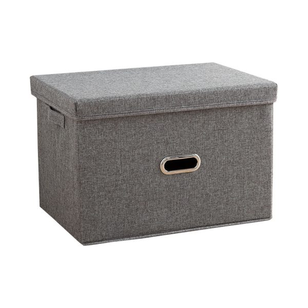 Foldable Canvas Storage Box Cube Clothes Basket Organiser Home Decorative Box