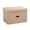 Foldable Canvas Storage Box Cube Clothes Basket Organiser Home Decorative Box
