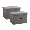 Foldable Canvas Storage Box Cube Clothes Basket Organiser Home Decorative Box
