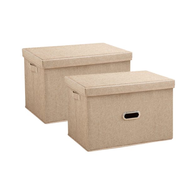Foldable Canvas Storage Box Cube Clothes Basket Organiser Home Decorative Box