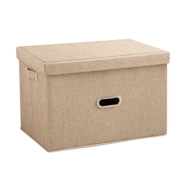 Foldable Canvas Storage Box Cube Clothes Basket Organiser Home Decorative Box