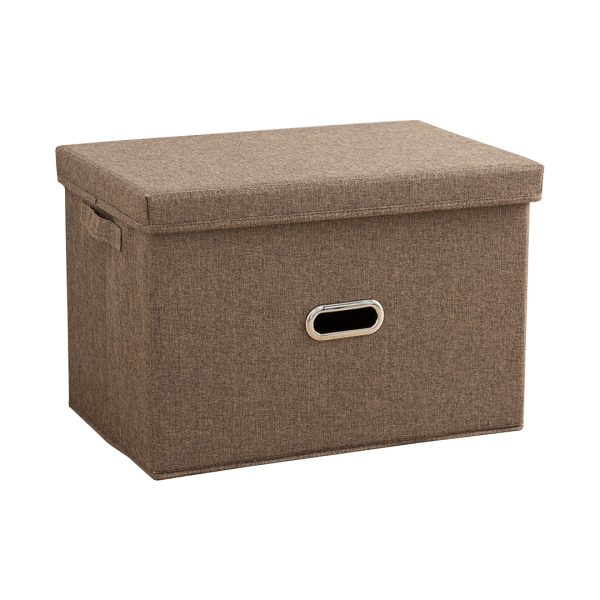 Foldable Canvas Storage Box Cube Clothes Basket Organiser Home Decorative Box