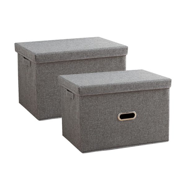 Foldable Canvas Storage Box Cube Clothes Basket Organiser Home Decorative Box