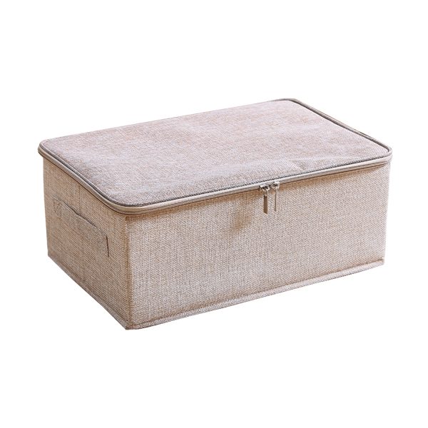 Portable Double Zipper Storage Box Moisture Proof Clothes Basket Foldable Home Organiser