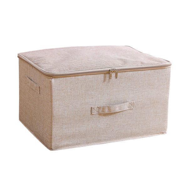 Portable Double Zipper Storage Box Moisture Proof Clothes Basket Foldable Home Organiser