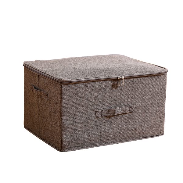 Portable Double Zipper Storage Box Moisture Proof Clothes Basket Foldable Home Organiser