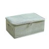 Portable Double Zipper Storage Box Moisture Proof Clothes Basket Foldable Home Organiser