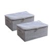 Portable Double Zipper Storage Box Moisture Proof Clothes Basket Foldable Home Organiser