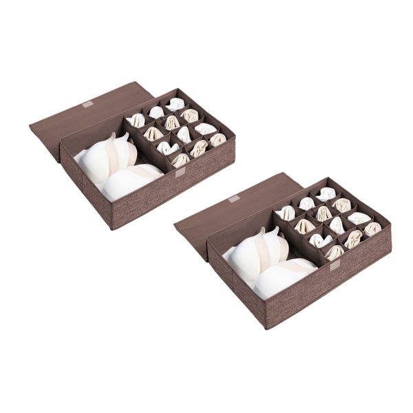 Flip Top Underwear Storage Box Foldable Wardrobe Partition Drawer Home Organiser