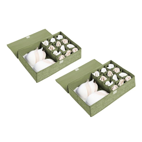 Flip Top Underwear Storage Box Foldable Wardrobe Partition Drawer Home Organiser