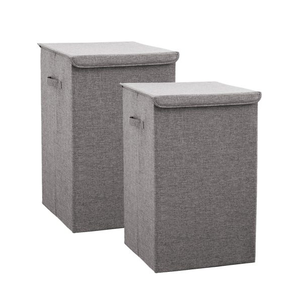 Collapsible Laundry Hamper Storage Box Foldable Canvas Basket Home Organiser Decor