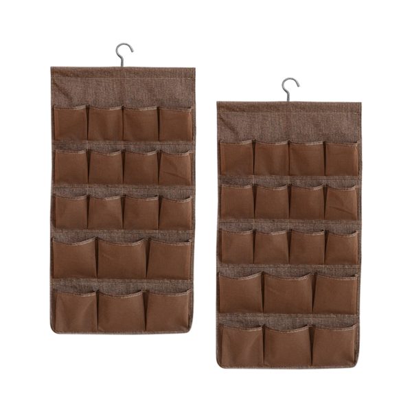 Double Sided Hanging Storage Bag Underwear Bra Socks Mesh Pocket Hanger Home Organiser