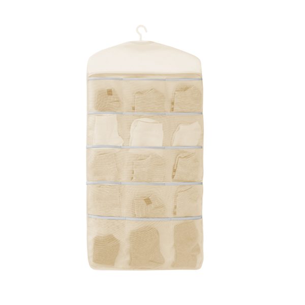 Double Sided Hanging Storage Bag Underwear Bra Socks Mesh Pocket Hanger Home Organiser