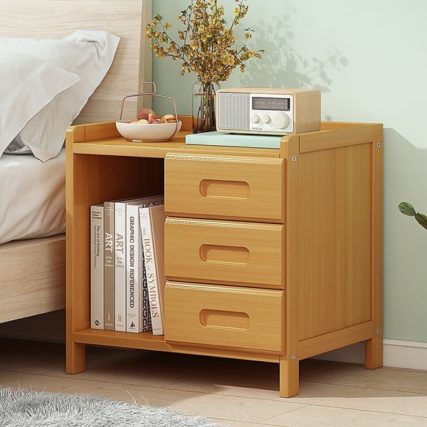 Boxley Bamboo Bedside Table Nightstand Storage Bedroom Sofa Side Stand.