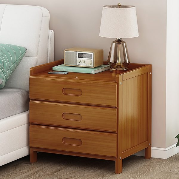 Crowborough Bamboo Bedside Table Nightstand Storage Bedroom Sofa Side Stand.