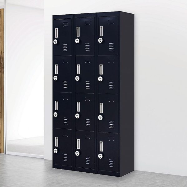 12-Door Locker for Office Gym Shed School Home Storage