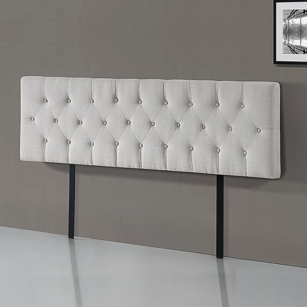 Linen Fabric Bed Deluxe Headboard Bedhead