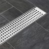 Bathroom Shower Grate Drain w/Centre outlet Floor Waste