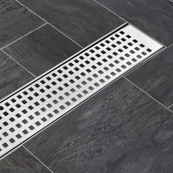 Bathroom Shower Grate Drain w/Centre outlet Floor Waste