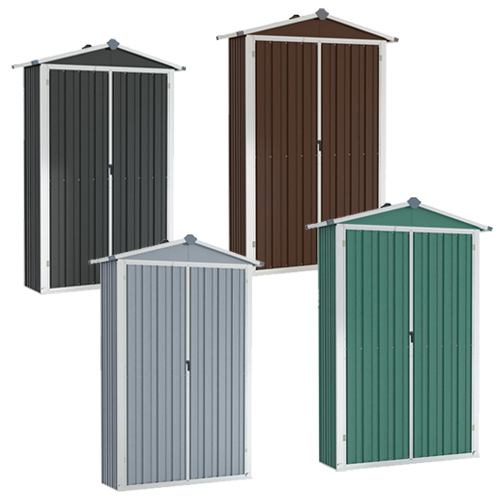 Garden Shed 107.5x46x183 cm Galvanised Steel