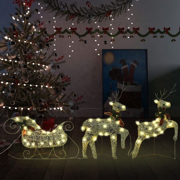 Reindeer & Sleigh Christmas Decoration 60 LEDs Outdoor