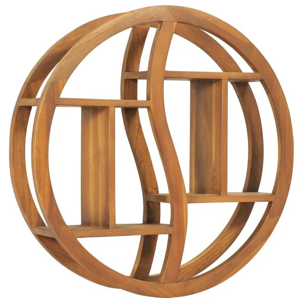 Yin Yang Wall Shelf Solid Wood Teak