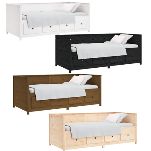 Elmwood Day Bed 80×200 cm Solid Wood Pine