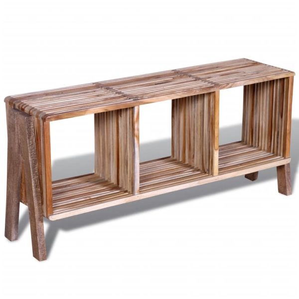 Reigate TV Cabinet with 3 Shelves Stackable Reclaimed Teak