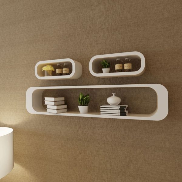 MDF Floating Wall Display Shelf Cubes Book/DVD Storage