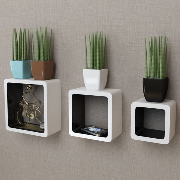 MDF Floating Wall Display Shelf Cubes Book/DVD Storage