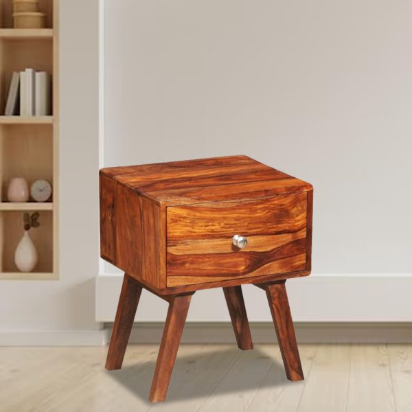 Alamosa Nightstand with 1 Drawer 55 cm Solid Sheesham Wood