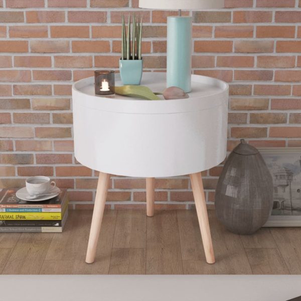 Howell Side Table with Serving Tray Round 39.5×44.5 cm