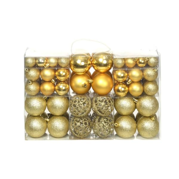 100 Piece Christmas Ball Set 3/4/6 cm