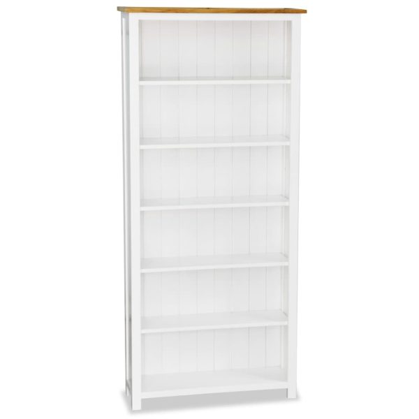 6-Tier Bookcase 80x23x180 Solid Wood