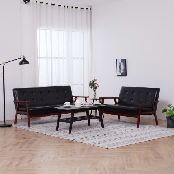Truro Sofa Black Faux Leather