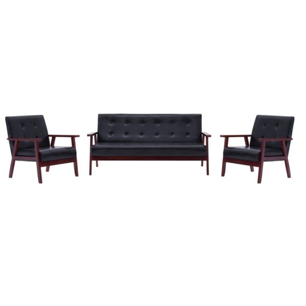 Truro Sofa Black Faux Leather