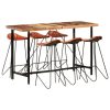7 Piece Bar Set Real Leather