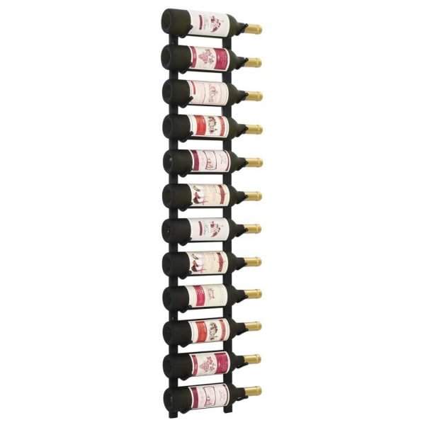 Wall Mounted Wine Rack for 12 Bottles Iron