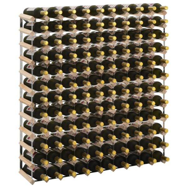 Wine Rack for Bottles Solid Pinewood