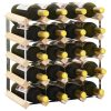Wine Rack for Bottles Solid Pinewood