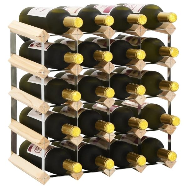Wine Rack for Bottles Solid Pinewood