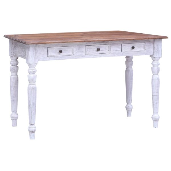 Desk with Drawers 117x57x75 cm Solid Reclaimed Wood