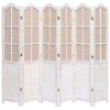 Blackpool Room Divider White 105×165 cm Fabric